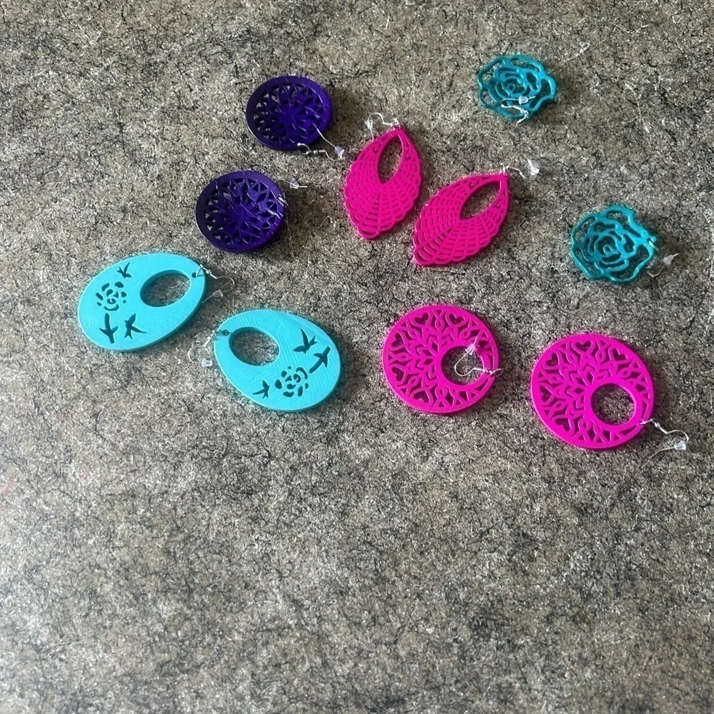 Set of 5 wood costume jewelry bohemian